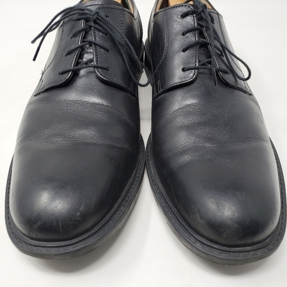 Johnston Murphy Medium Plain Toe Black Shoe - Picture 3 of 11